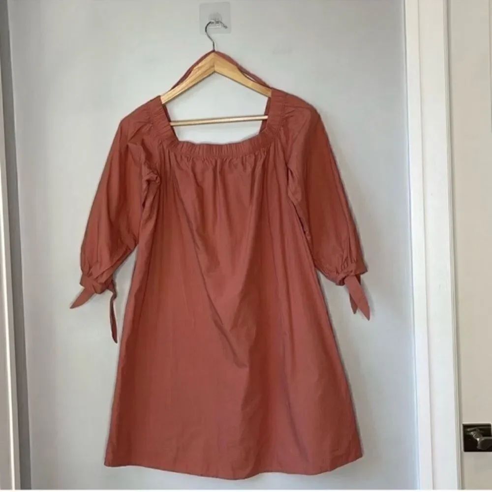 Abercrombie & Fitch Poplin Off The Shoulder Mini Dress